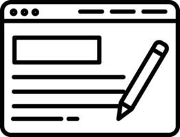 A black and white image of a pen and paper vector