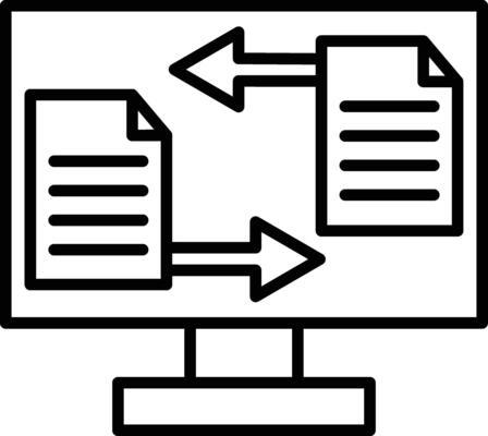 Online File Transfer Illustration Icon