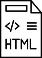 HTML File Illustration Icon vector