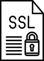 SSL File Illustration Icon vector