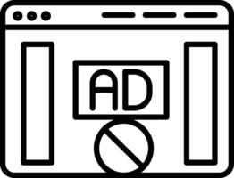 An ad for a website with the word ad on it vector