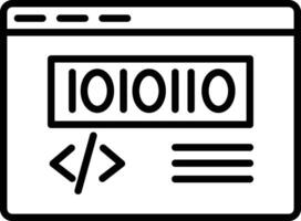 Binary Code Illustration Icon vector