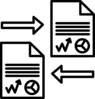 Documents Exchange Illustration Icon vector