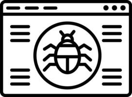 Website Bug Illustration Icon vector