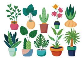 Handmade Illustrated Vectorize Leaf and Floral Pot Design Element for pattern or other design vector