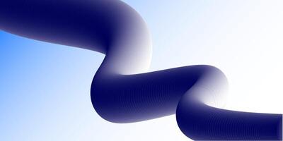 A blue abstract wave with a curved shape vector