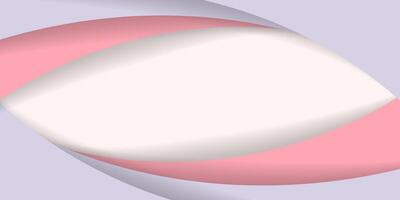 A pink and white abstract background with a curved shape vector