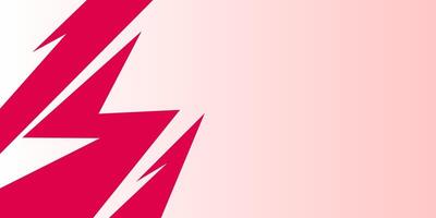 A red and white background with a lightning bolt vector