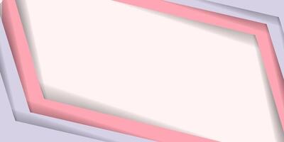 A pink and white square frame with a pink border vector