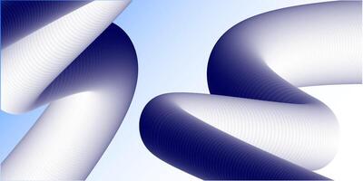 A blue and white abstract design with curved lines vector