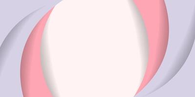 A pink and white background with a curved shape vector