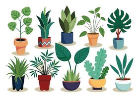 Handmade Illustrated Vectorize Leaf Pot and Floral Seamless Pattern Design vector
