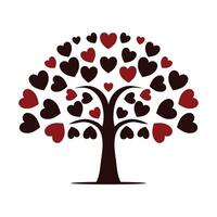 tree of love icon logo template illustration design vector