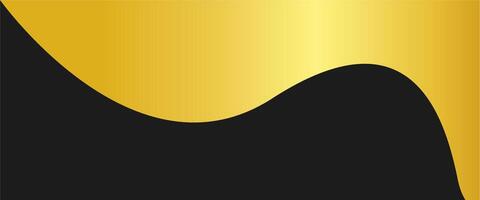 A black and gold logo with a wave pattern vector