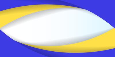 A blue and yellow background with a white oval vector