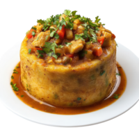 A plate topped with a dish of food png