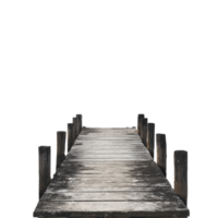 A wooden bridge that is empty and dark png