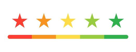 Rating star set for customer feedback or product experience vector