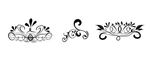 a set of four decorative designs on a white background vector