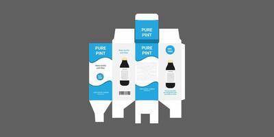 a package of pure ink on a gray background vector