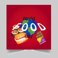 world food day is celebrated on the first sunday of june every year vector