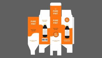 a package of pure pomade with orange and white labels vector