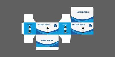 a box with two bottles of liquid in it vector
