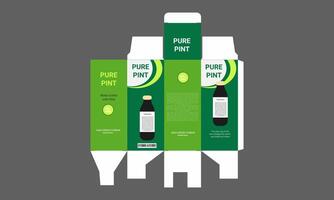 a bottle of pure point on a gray background vector