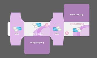 a box with a purple design on it vector