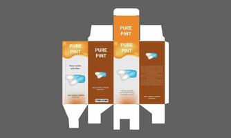 pure pita packaging design template vector