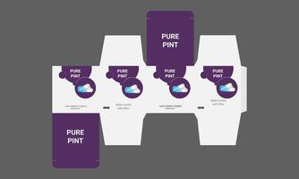 a box with three purple and white boxes vector