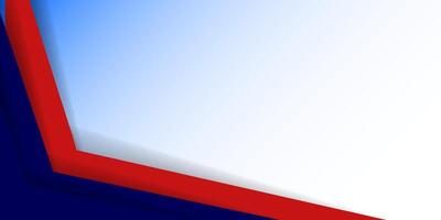 A red and blue background with a white border vector