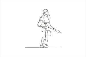 continuous line drawing of a man walking with a guitar vector