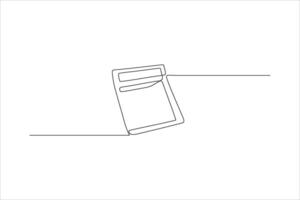 a line drawing of a book on a shelf vector