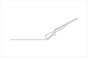 continuous line drawing of air rifle vector