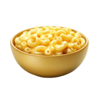 A bowl of macaroni and cheese is shown png