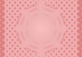 Ornamental background with tiered circles in pink vector