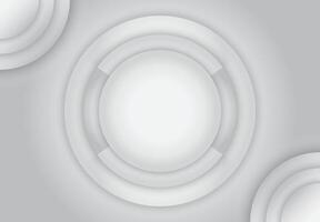 Background of tiered circles with shadows and a large circle in the middle vector