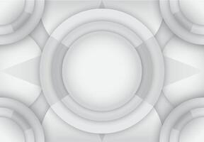 Background of stacked and patterned circles with a large circle in the middle vector