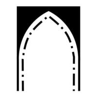 Minimalist Arched Architectural Frame Design, Simple Arched Door or Window Frame Design in Middle Eastern and Islamic Culture Style vector