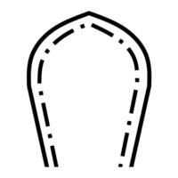 Line Art Curved Architectural Frame Design, Simple Middle Eastern style Arched Door or Window Frame Design vector