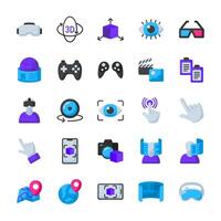 Amazing Virtual, Augmented and Mixed Reality icon pack vector
