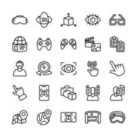 Icon set of Virtual, Augmented and Mixed Reality vector