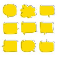 Hand drawn quote boxes illustration with brush tools vector
