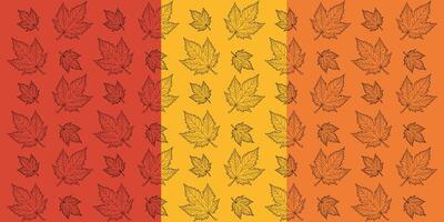 Autumn Maple Leaf Design On Red Yellow And Orange Background Illustration vector