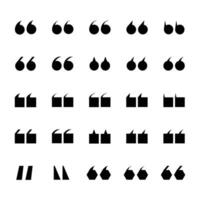 Different styles of quotation marks illustration vector