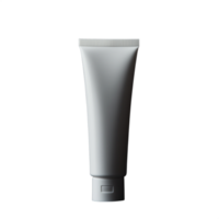 Simple grey tube of cosmetic cream or lotion with a minimal design on a transparent background png