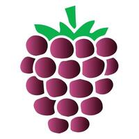 Fresh red grapes isolated design vector