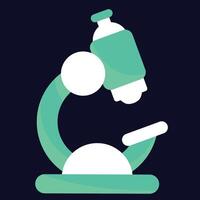 Microscope Basic Miscellany Physics Atom Laboratory experimental equipment icon illustration on Blue background vector