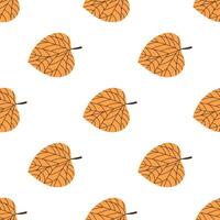 flat style leaf seamless pattern. Vintage sketch element for the design of label vector